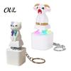 Finger Clicker with Light Sound 1/2Pcs Animal Keyboard Fidget Keychain, Rechargeable Goat Cat Toy LED Sound, Push Button Decompression Portable
