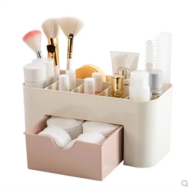 Hot Desktop Double Layer Makeup Organizers Storage Box Cosmetic Drawers Jewelry Display Box Case Container Boxes Organizer