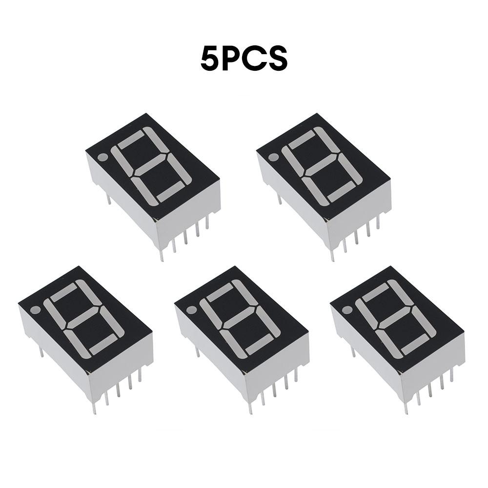 5pcs 0.56 Inch 10Pins 1 Bit Digit 7 Segment Jade Green LED Digital Display Digitron Common Anode Cathode