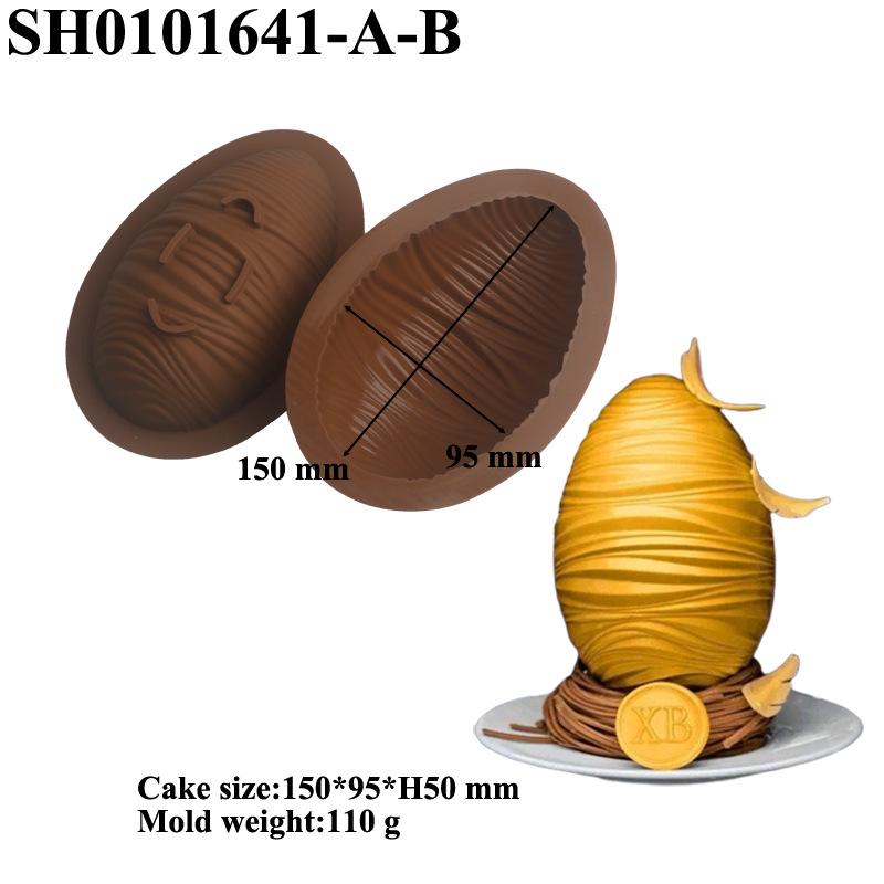 Easter Egg Silicone Mold for Goose, Duck, and Bird Shapes - French Flower Design Cake Mousse Mold