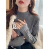 Ruffled Half-High Collar Knit Sweater for Women - Autumn/Winter 2025 Long Sleeve Top