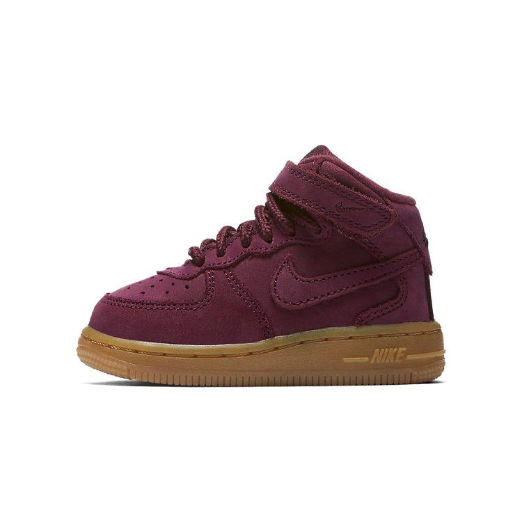 Nike Кроссовки Nike Air Force 1 WB Mid top для малышей, бордовые, для младенцев и малышей AH0757-600