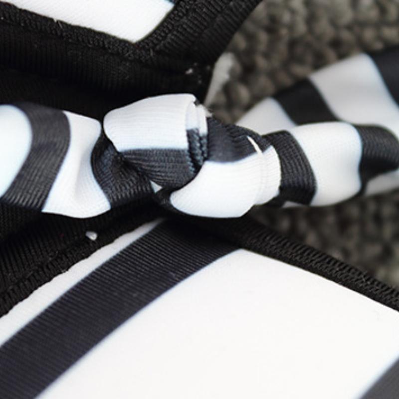 Бикини пуш-ап женский купальник в полоску в стиле пэчворк плюс размер купальники женские бандажные комплект бикини купальный костюм женский