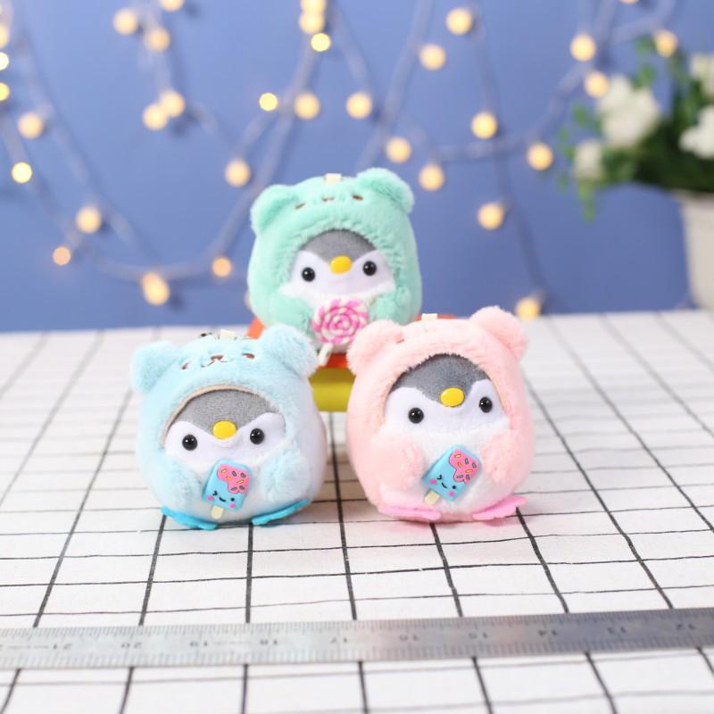 Милая кукла-пингвин брелок для ключей для девочек, мультяшная машина, плюшевый брелок для ключей, кавайная леди, сумка, аксессуары