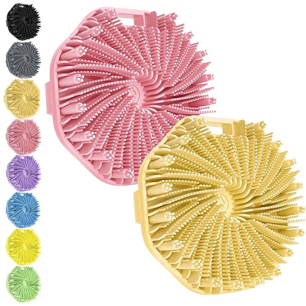 Силиконовая щетка для очищения душа, мягкая щетка для лица и тела, силиконовая мочалка для тела, нескользящие ручки, силиконовая щетка для тела, инструмент для ванны