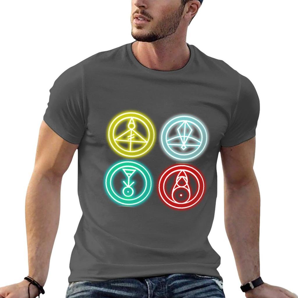 Group Glyphs Glowing Tshirt Sporty Breathable Short Sleeve Tshirt