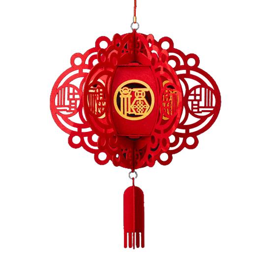 2024 Chinese Character Lanterns Create Atmosphere Fade-resistant with Tassel Indoor/Outdoor Decor for Spring Festival New Year's Day