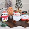 Gingerbread Man Iron Gift Sugar Box Christmas Merry Home Decoration New Year Christmas Gift Box Christmas Decoration 1 Piece