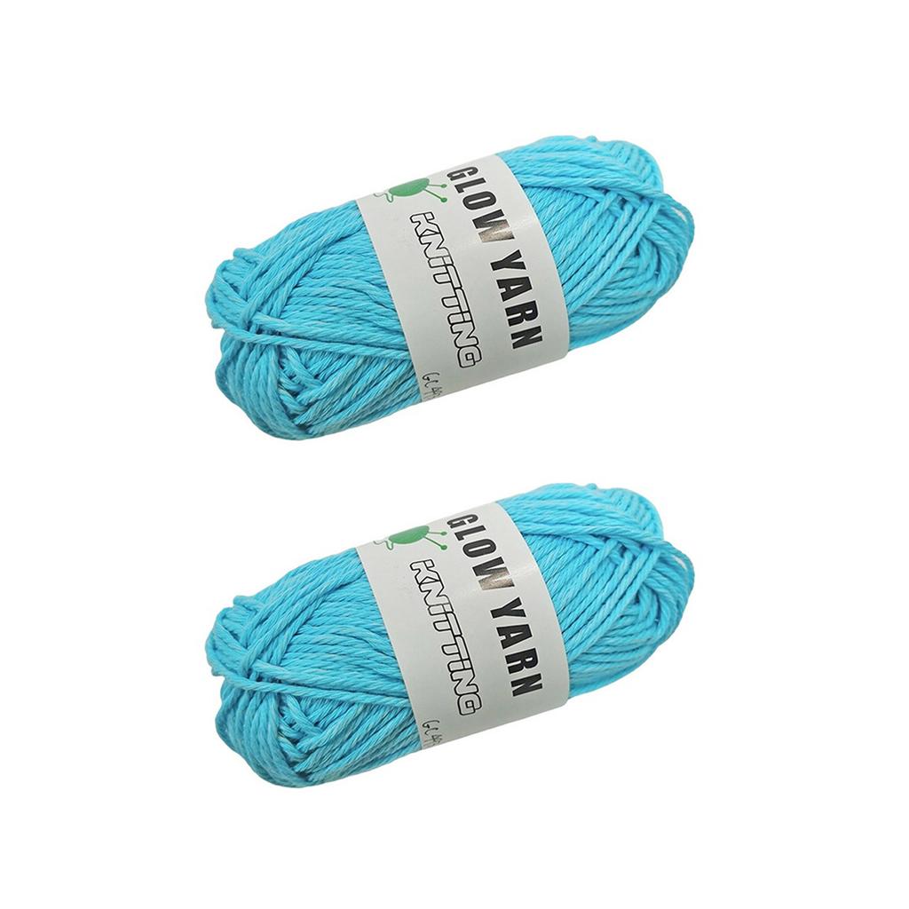 2 мотка светящейся пряжи для вязания крючком, для вязания своими руками, для сумки, игрушки, поделок, 49 ярдов/моток, светящаяся пряжа, полиэстеровая пряжа, нить