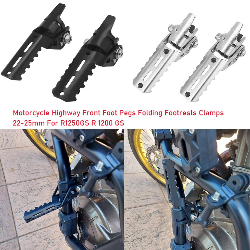 Комплект из 2 подножек для мотоцикла, складная подставка для ног, подножка для педали, ремонт, замена для F 800 GS Adventure S1000XR, черный
