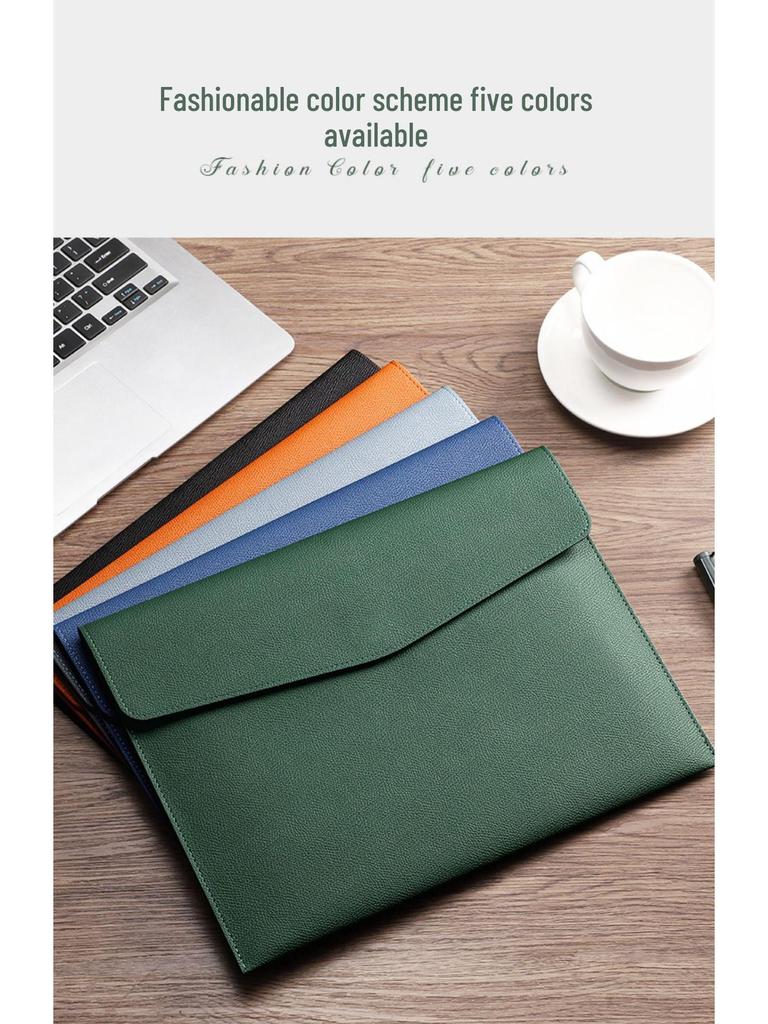 Кожаная папка-регистратор формата А4: Водонепроницаемый, утолщенный органайзер для деловых документов с застежкой-кнопкой