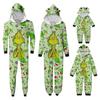 Christmas Print Family Matching Hooded Long Sleeved Zippered Jumpsuit Set