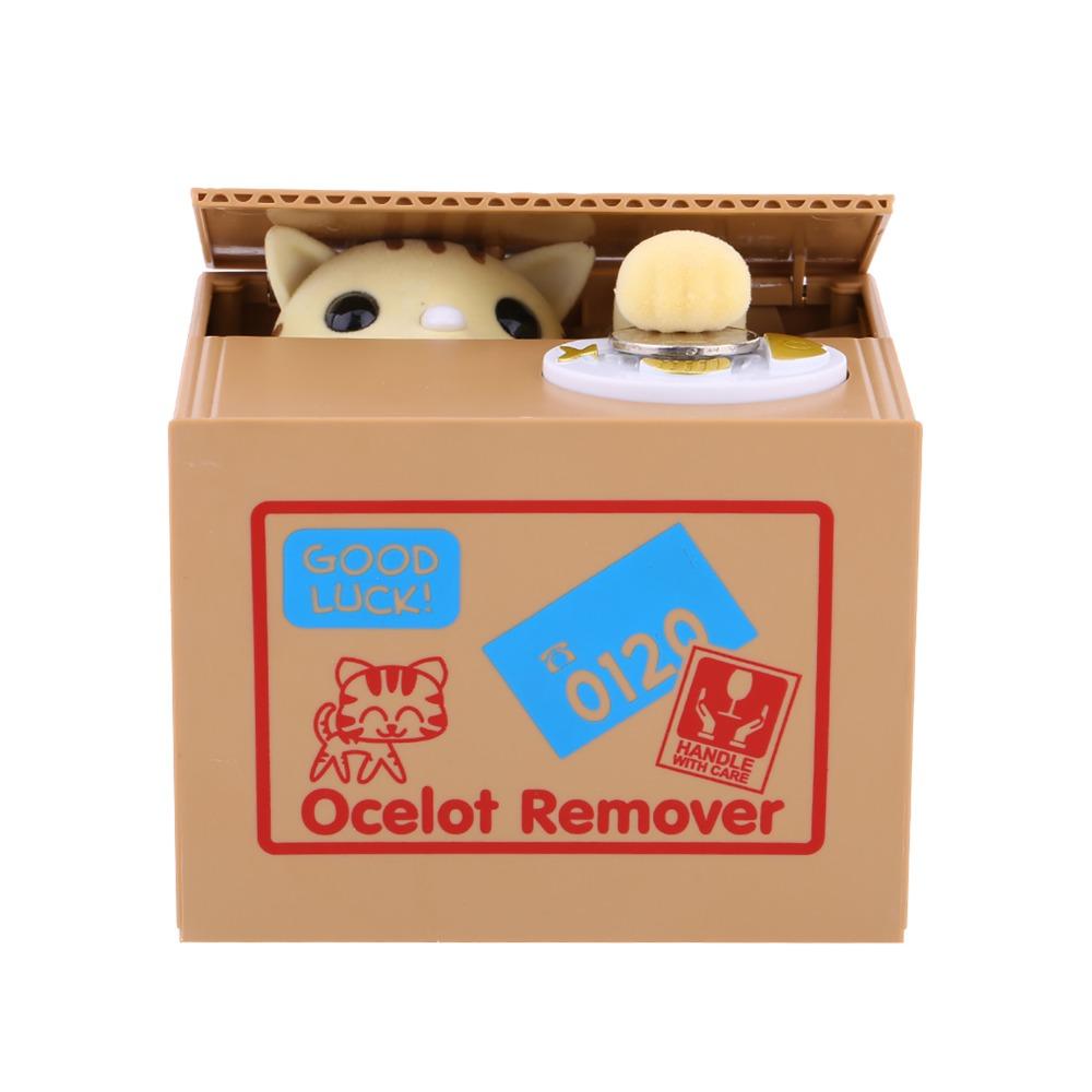 Automatic Stealing Coin Bank Coin Collection Money Saving Box Cute Cat Coin Bank Home Decor