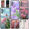 Чехол для Samsung A17 A15 A13 A51 A71 A41 A31 A21S A07 A05 A35 A55 A23 A25 A33 A53 A73 5G Чехол Розовый Цветок Тюльпана Сердце