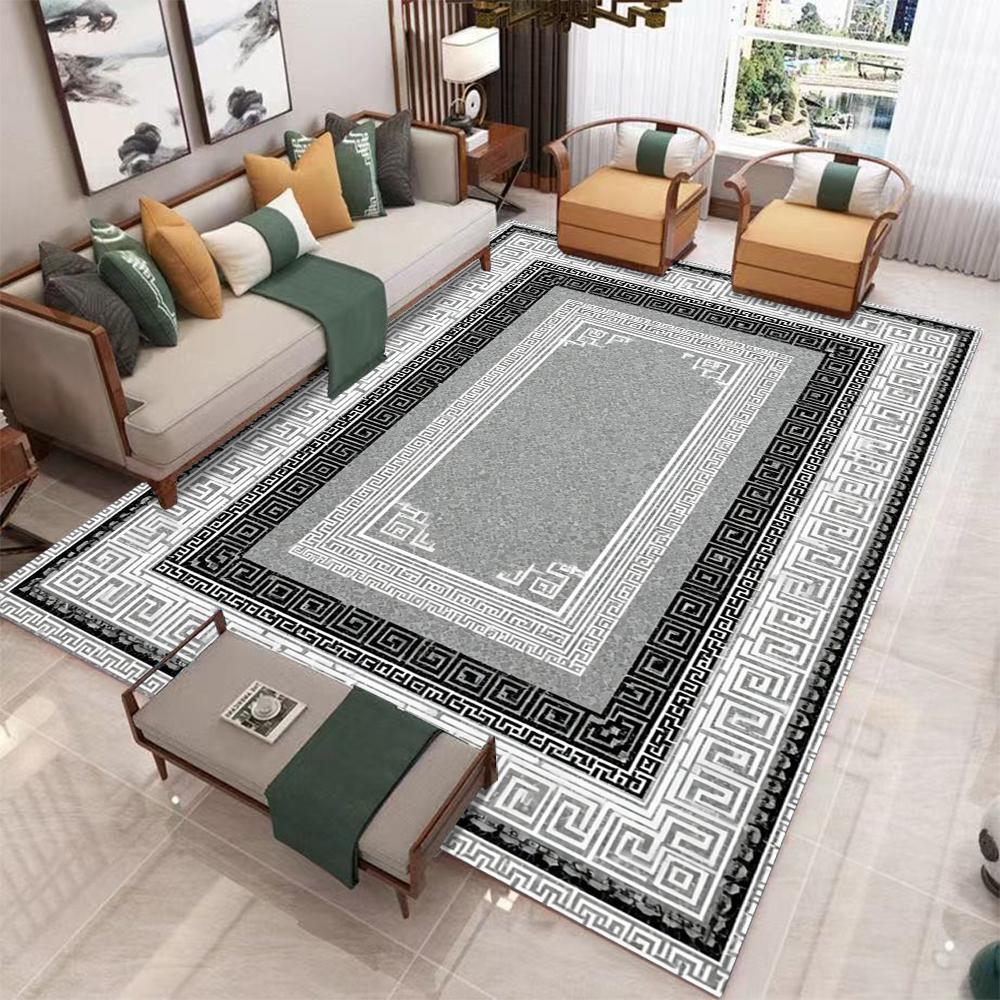 Геометрический принт Ковер для спальни для домашнего декора Гостиная Прихожая Кухня Нескользящие напольные коврики Ковер для зоны дивана и журнального столика в отеле