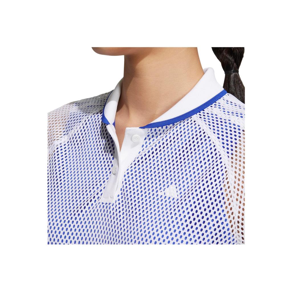 Adidas Однотонные женские поло с коротким рукавом, синие HT0000