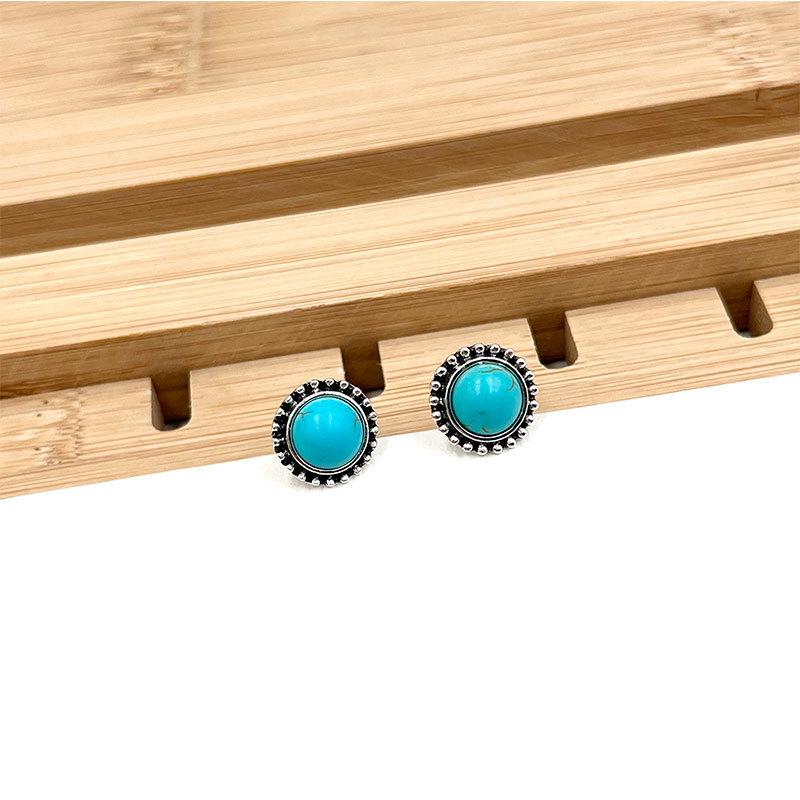 Набор ретро-богемных бирюзовых серег для женщин