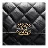 Chanel 23k 19 Хобо Линге Кожаная Цепь Швейная Кожаная Сумка Тофу Ручная Сумка На Плечо Женская Черная