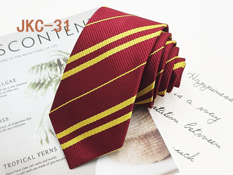 Галстук ручной работы JK Uniform Tie для мальчиков и девочек - 7 см полосатый жаккардовый модный аксессуар