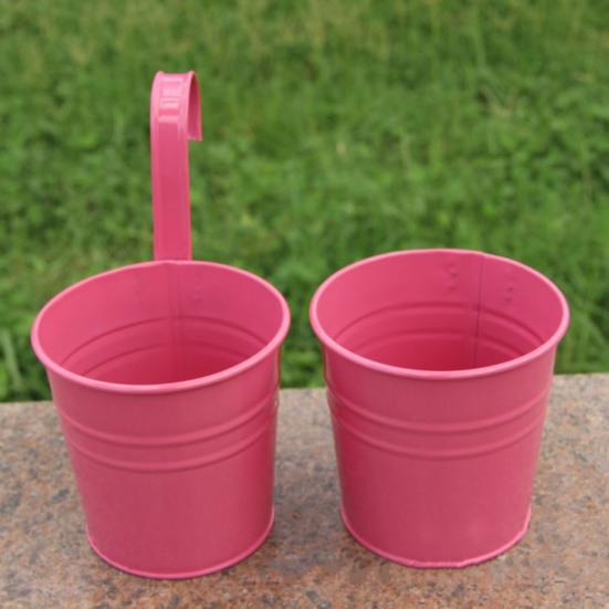 Цветочная корзина. Практичный прочный антидеформированный горшок в форме ведра со съемным крючком для патио.