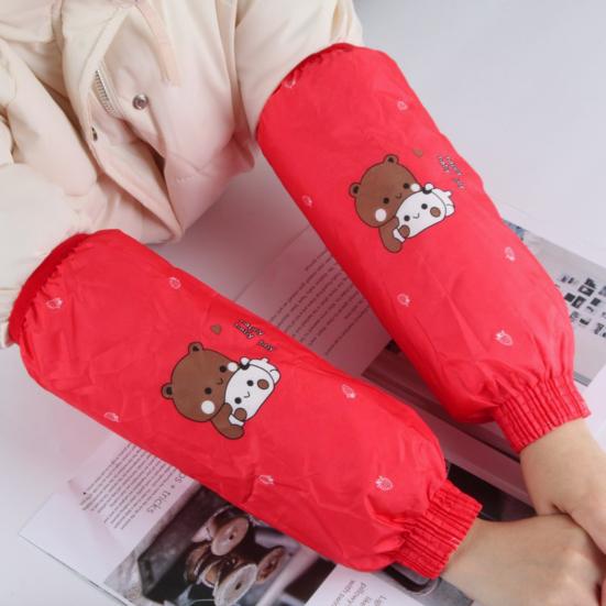 1 пара противообрастающих чехлов на рукавах, водонепроницаемые, с милым мультяшным рисунком, грязеотталкивающие защитные манжеты, грязеотталкивающие рукава для рук