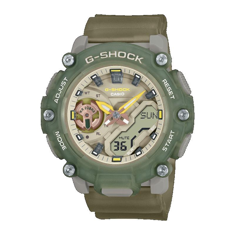 Casio Мужские часы G-SHOCK, смола, водостойкость 200 м, цифровые, ударопрочные, кварцевые, GMA-S2200PE-3A