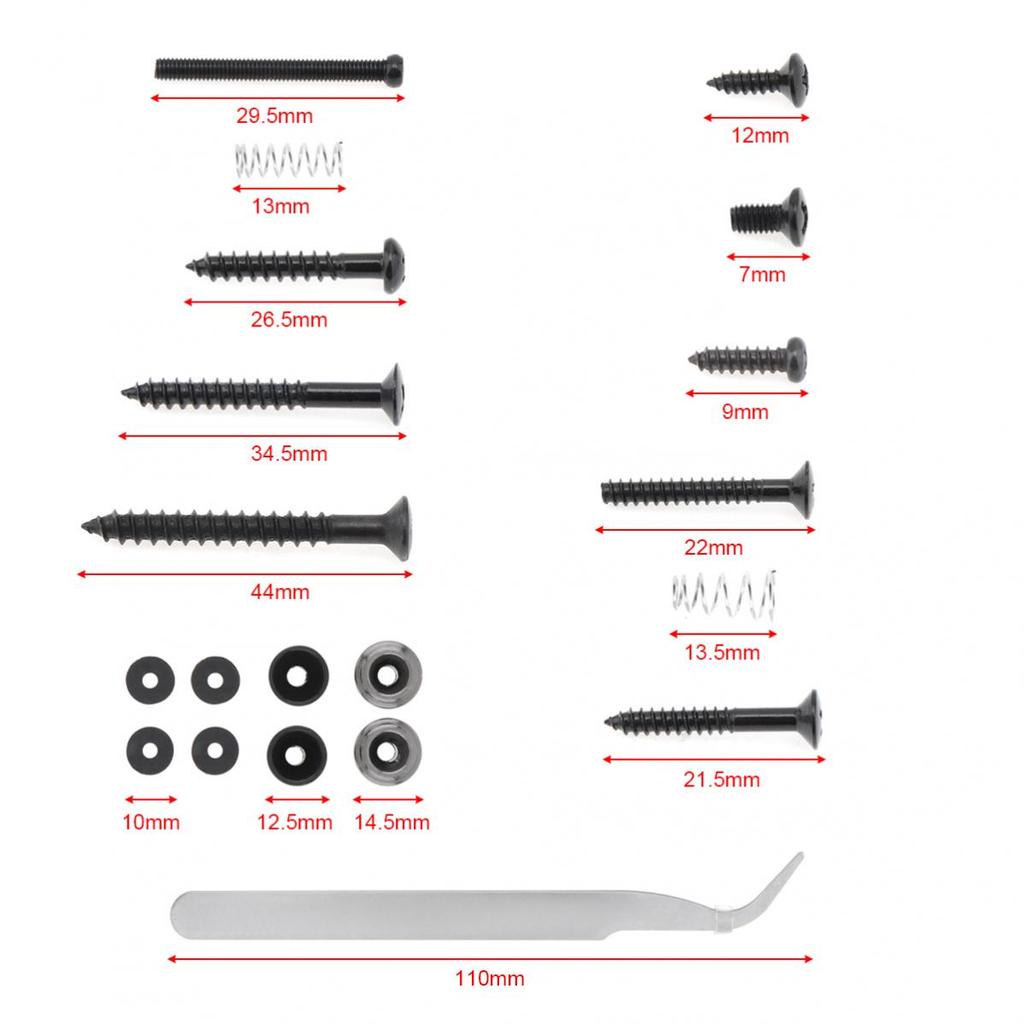 Комплект винтов для гитары, 235 шт., пластина для моста, кольцо для звукоснимателя, винт для накладки, аксессуары, пригодные для ST TL, гитарный звукосниматель, мост