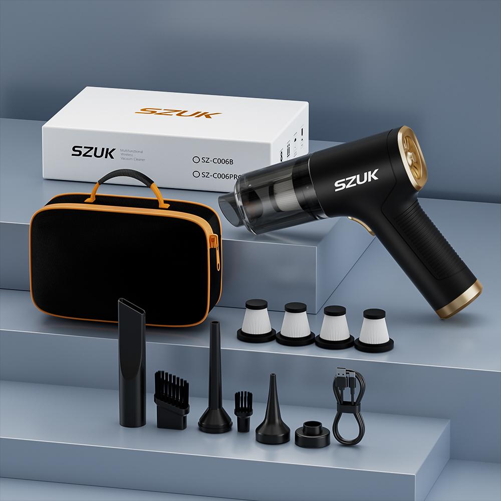 SZUK 17000PA Car Vacuum Cleaner Powerful Wireless Handheld Cleaning Machine Strong Suction Portable Mini Vacuum Cleaner for Car