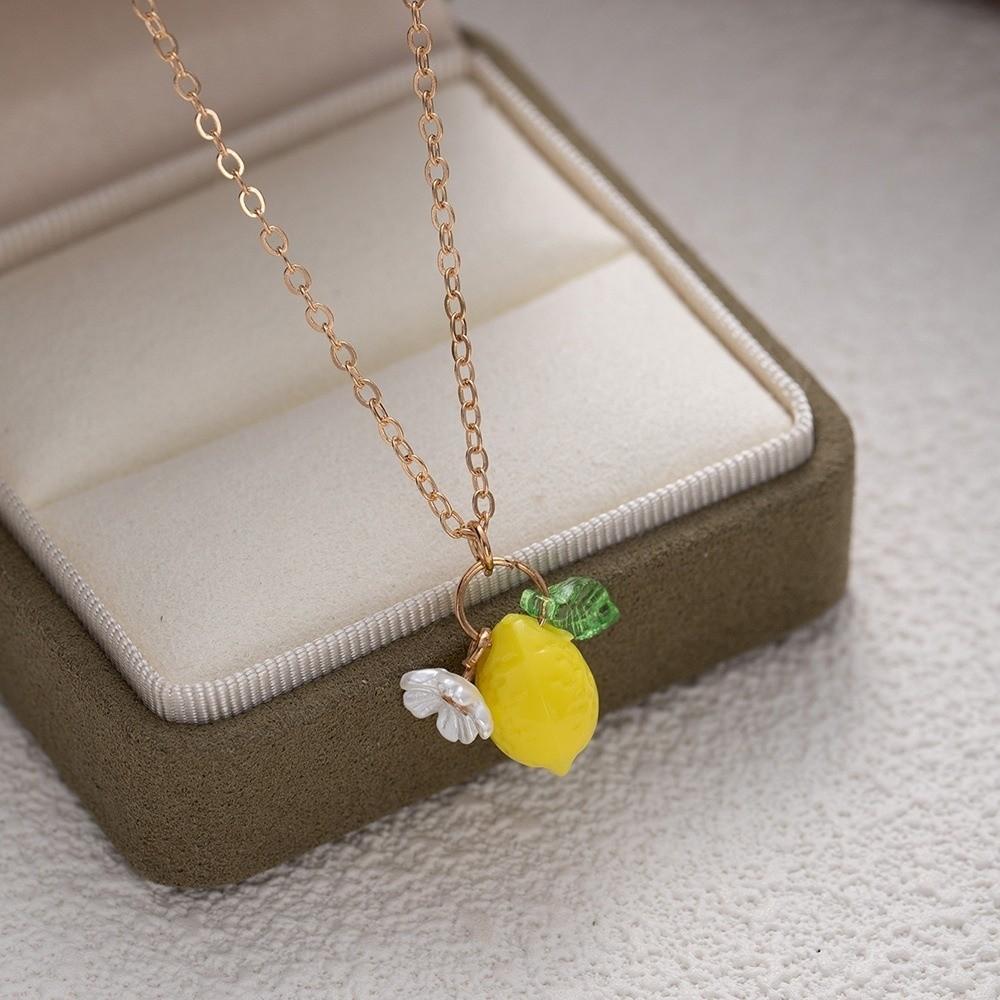 Sweet Dangle Earrings Acrylic Fruit Hooks Earring Gift Lemon Shaped Necklace Casual Wear