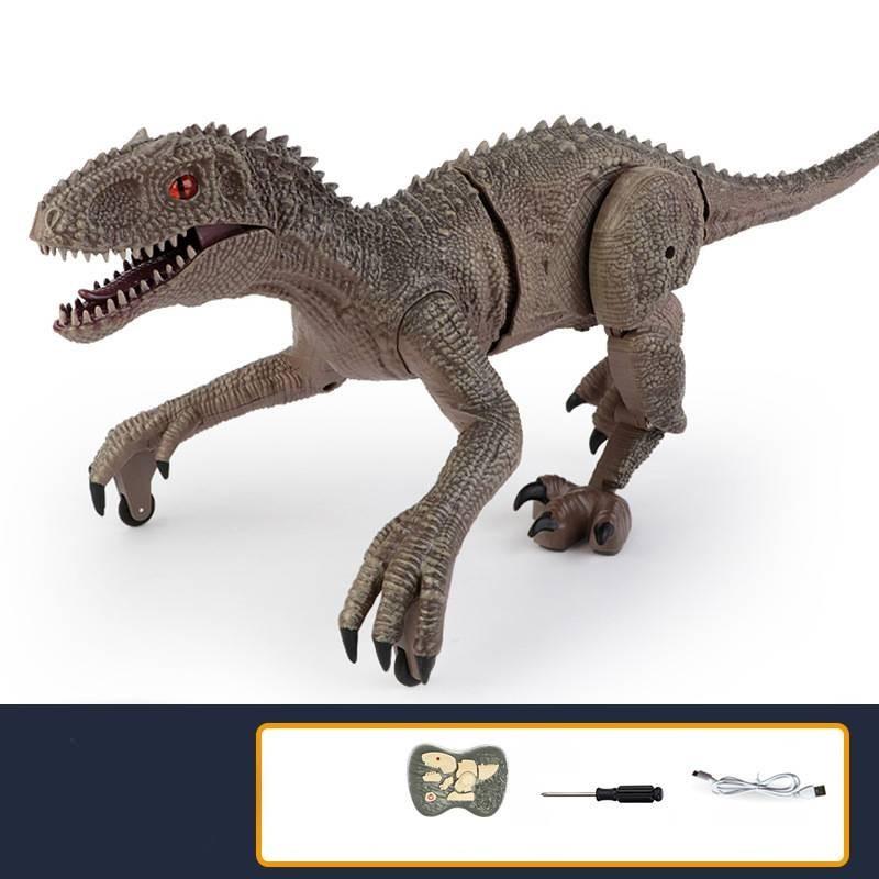 Игрушка динозавр на пульте управления Большой реалистичный раптор с функцией распыления Для мальчиков и девочек Идеальный подарок