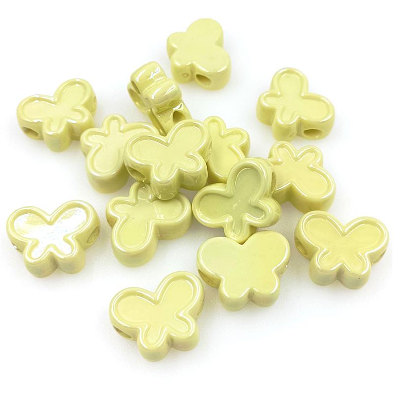 High Quality Acrylic Necklace Handmade Materials Jewelry Accessories DIY UV Dazzle Butterfly Loose Beads 5Pcs Fashion Bracelet