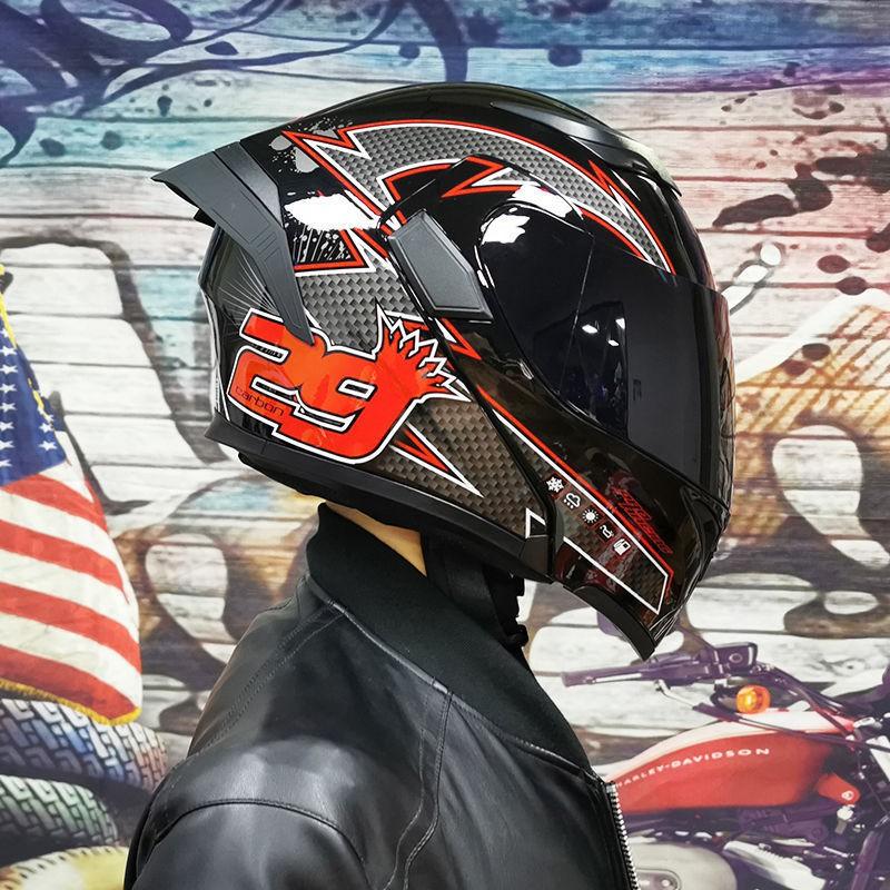 JIEKAI Modular Flip-Up Motorcycle Helmet Men Women ABS Full Face With Dual Visor Scooter Bike Riding