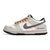 Nike Кроссовки Dunk Износостойкие Износостойкие Низкие Кеды для Скейтбординга Унисекс Белые Коричневые HF5441-100(Команда189-)