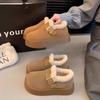 Мао Мао Биркенштоки модный сезон утолщенные зимние сапоги хлопковые туфли лоферы шапка-бини платформа