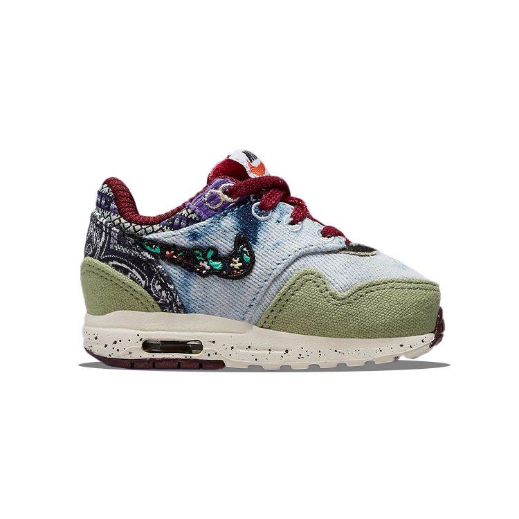 Concepts X Nike Air Max 1 SP TD Mellow Baby Sneakers Multi-Color Oil-Green Sail DR2363-300