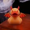 Фигурка Демонической Утки Напечатанная на 3D-принтере Утка-Дьявол с Красными Рогами Крыльями Летучей Мыши Хэллоуин Готическая Коллекционная Статуэтка Настольный Домашний Декор для Подростков Взрослых