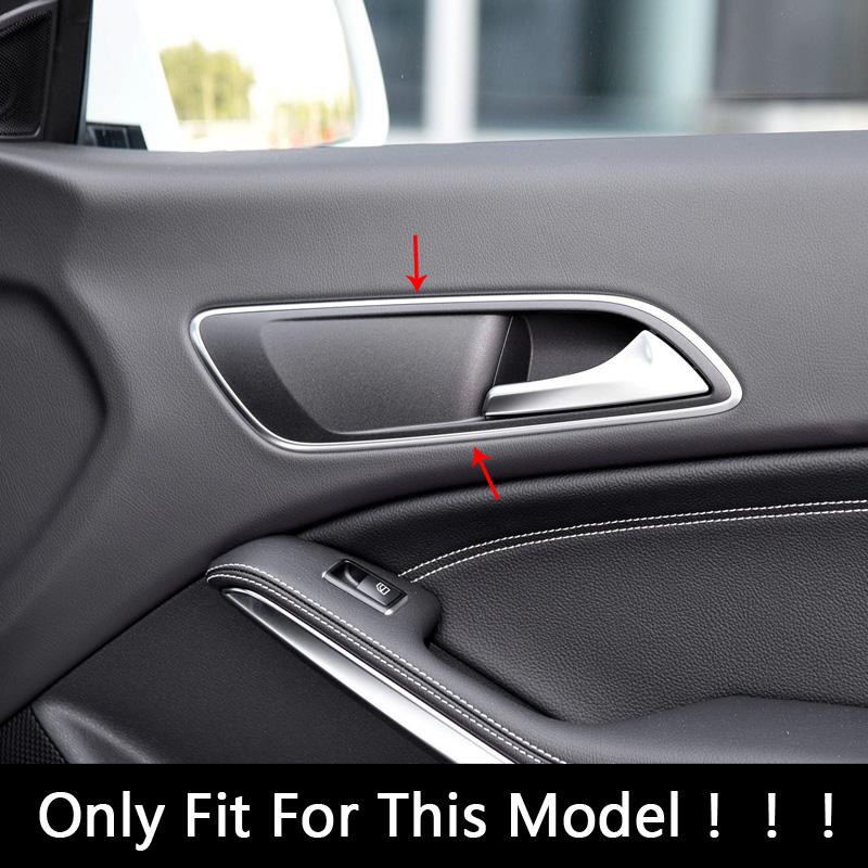 Цвет карбонового волокна Накладка на внутреннюю ручку двери Защитная накладка на чашу двери Отделка для Mercedes Benz C117 X156 W176 CLA GLA A Class 2013-2018