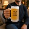 Chope à bière - PLANETEE - J'peux pas je suis Électricien (minimaliste) - Givré - Verre trempé 470 ml - Impression sublimation