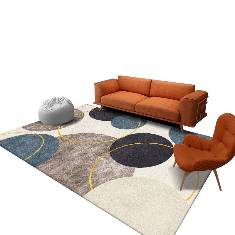 Nordic Light Luxury Modern Large Area Living Room Carpet for Sofa and Coffee Table