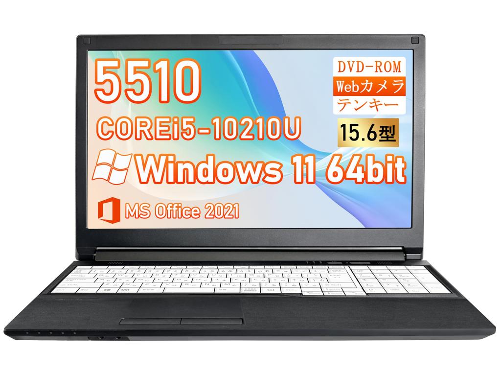 Fujitsu LIFEBOOK A5510 Процессор Core 10-го поколения Windows 11 Pro MS Office 2021 установлен Настройка не требуется Веб-камера Цифровая клавиатура Bluetooth HDMI