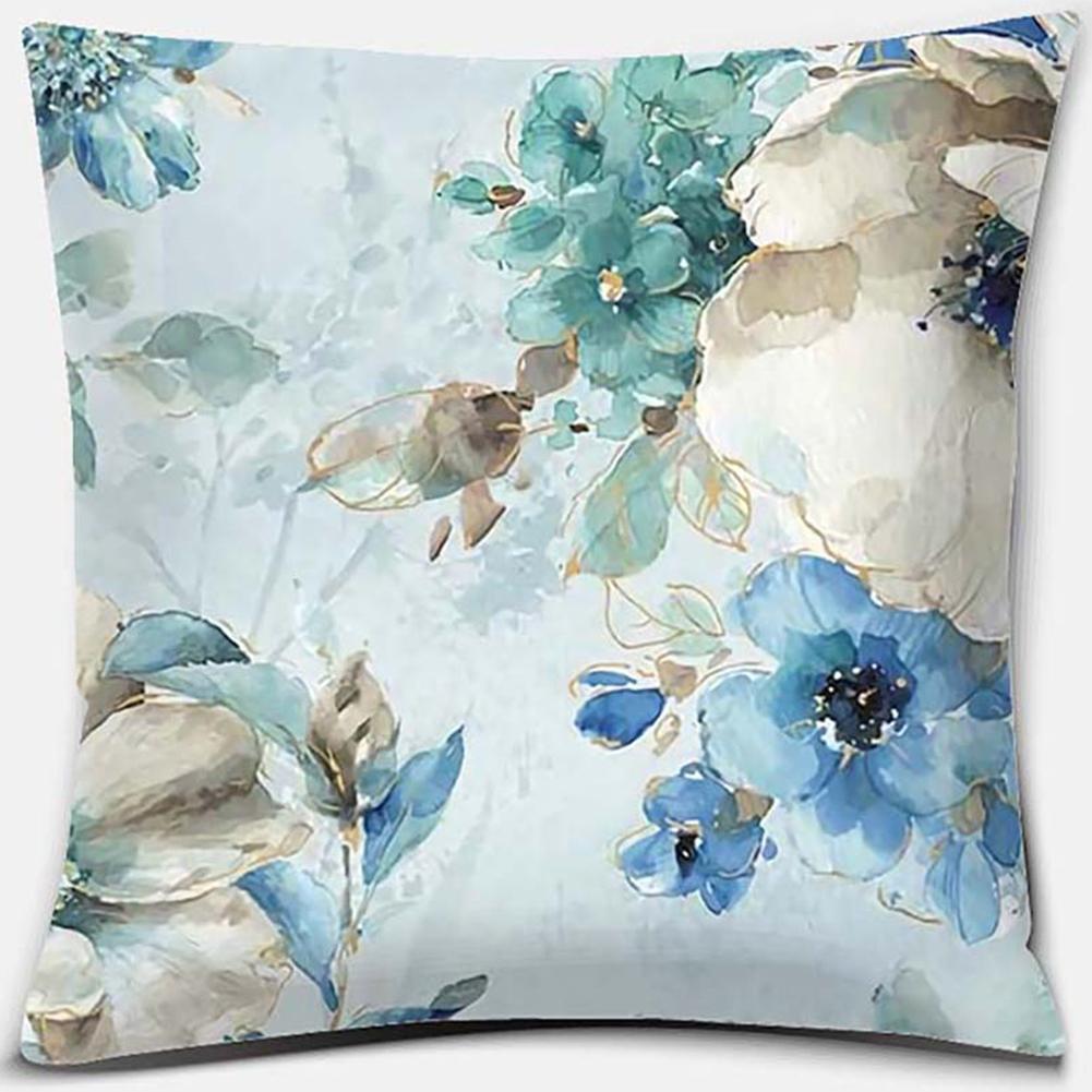 Наволочка с принтом цветов и птиц, квадратная наволочка, украшение для дома и офиса, наволочка, чехол для подушки