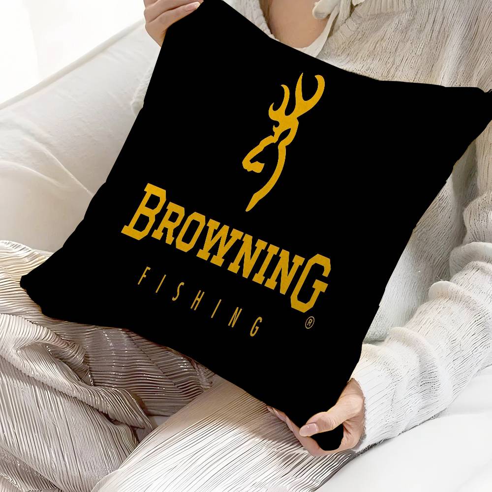 Наволочка с логотипом B-Browning Мультяшный Подарок Чехол для подушки Спальня Дом Диван Стул Сиденье Декор Чехол для подушки