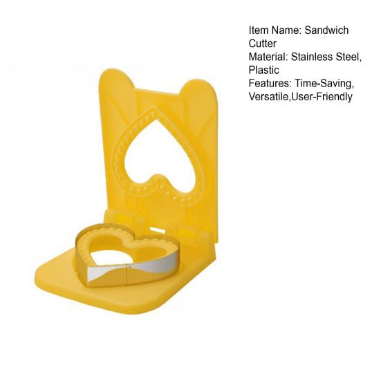 Sandwich Cutter And Sealer Pocket Sandwiches Maker Stainless Steel Blades Sandwich Cutting Tools for Kids