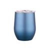 Cute Full Color Sprayed Office Vacuum Flask Coffee Mugs 10oz Double Wall Steel Egg Shape Water Cups