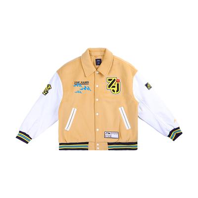 Профессиональная баскетбольная куртка Li Ning CBA Series с цветным принтом и надписями, удобная повседневная куртка унисекс, карри-желтая AJMU267-1