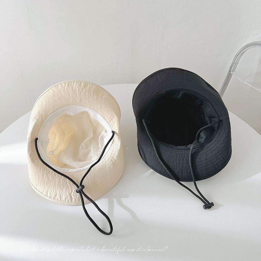 Kids Fisherman Cap Summer Quick Dry Breathable Foldable Panama Travel Hats Boys Girls Adjustable Big Brim Toddler Beach Hat