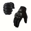 Nylon Motorcycle Riding Gloves with Touch Screen Compatibility, Hard Shell Protection, Knitted Spring/Summer Gloves with Hook & Loop Closure