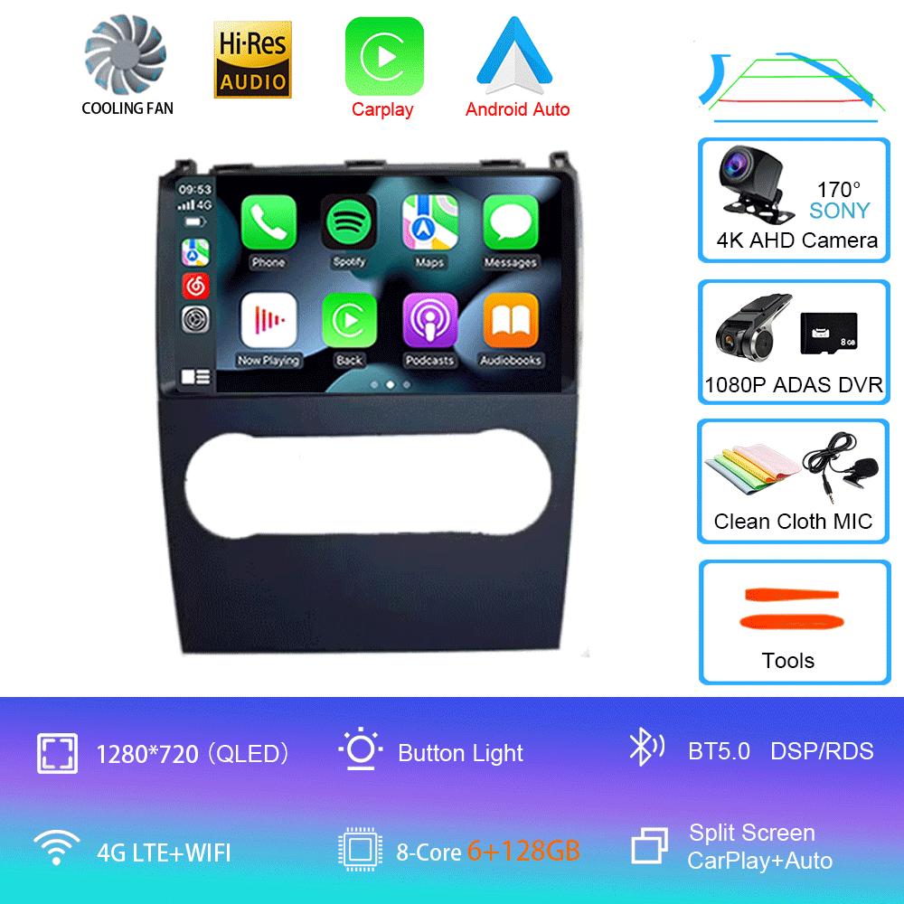 Android14 Автомобильное радио для Mercedes Benz B200 AB Class W169 A160 A180 A200 A220 2009-2012 Мультимедийный видеоплеер Стерео GPS Навигатор