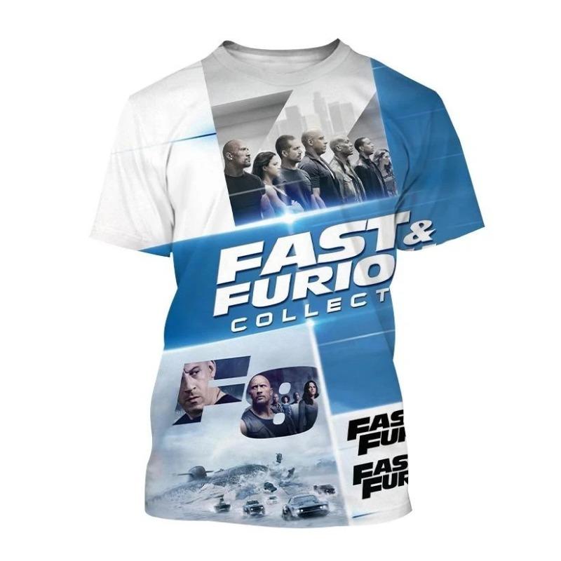 Hot Movie Fast and Furious 5 T-Shirt 3D Printed Men Women Summer Streetwear Fashion Short Sleeve T Shirt Kids Tees Tops Clothing