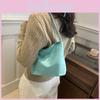 Трендовая холщовая сумка-ведро для женщин, стильная повседневная сумка через плечо, ручная сумка различных цветов